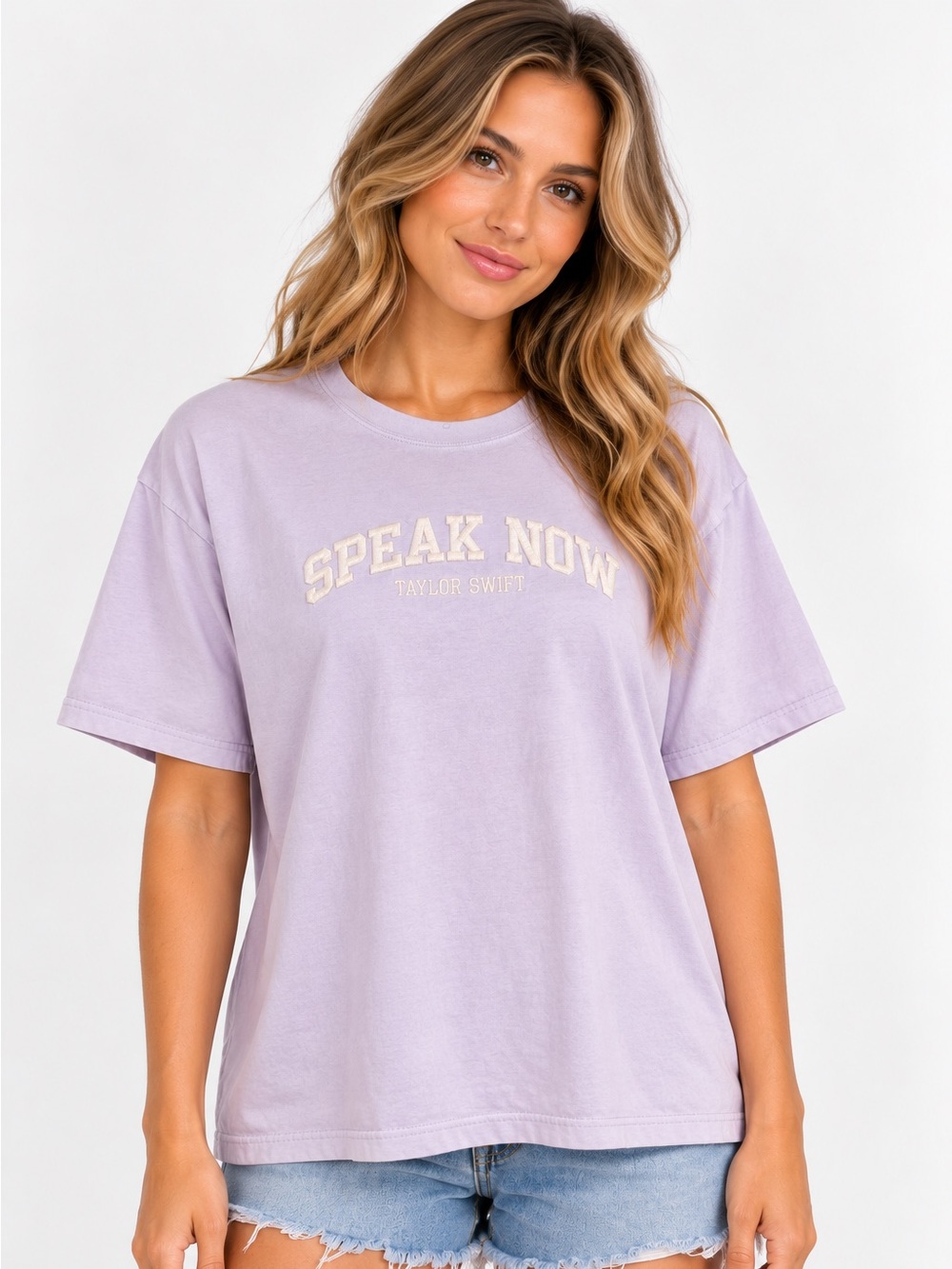Taylor Swift Speak Now Lavender Oversized Graphic T-Shirt Size XL